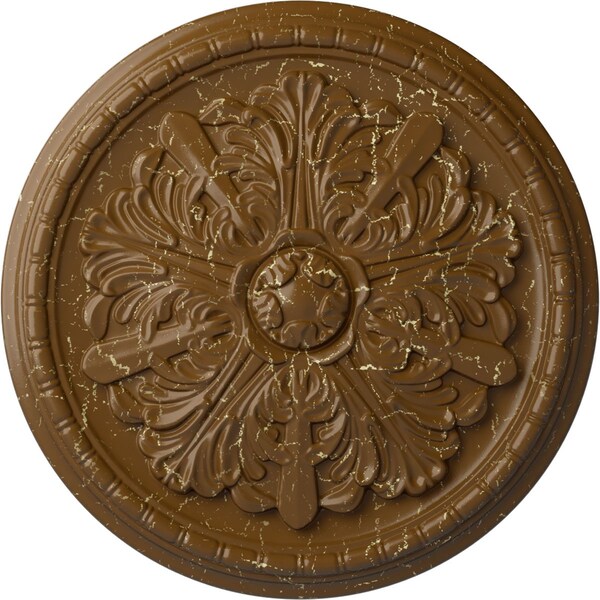 Ekena Millwork Washington Ceiling Medallion (Fits Canopies up to 2 7/8"), 17 1/8"OD x 1 1/2"P, Smokey Topaz Crackle CM17WASTC - main